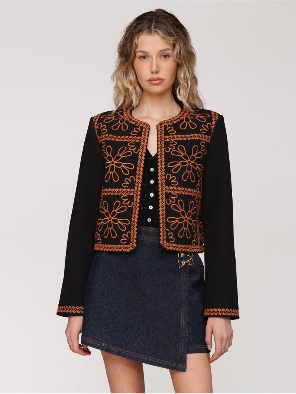 Avec Les Filles embroidered jacket